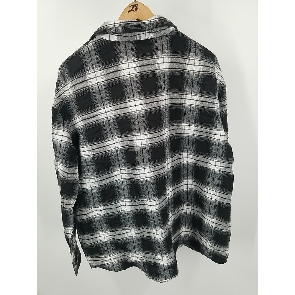 Shein Shirt‎ Womens Large Plaid Flannel Button Up Long Sleeve - Picture 6 of 6